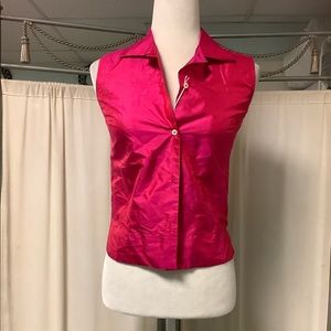 Robert Friedman sleeveless button crop top